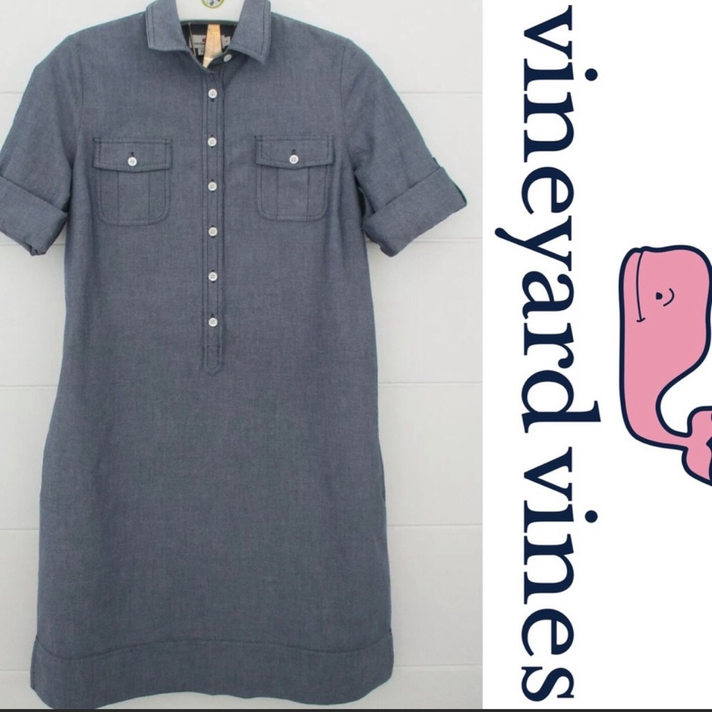 💕Vineyard Vine | Chambray | Shirt Dress | size 2